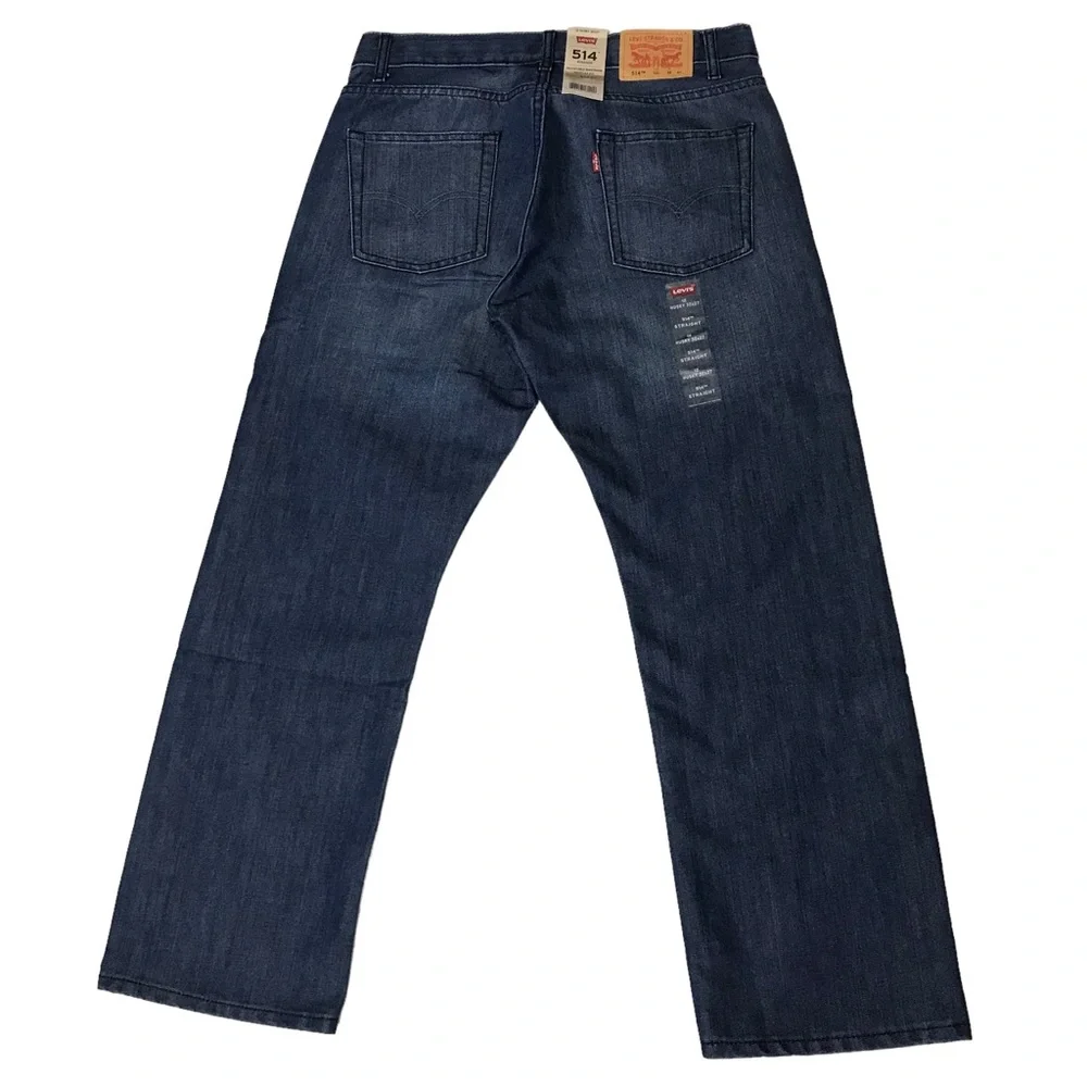 Levi's 514 Straight Leg Jeans Sz 16Husky Dark Wash Denim